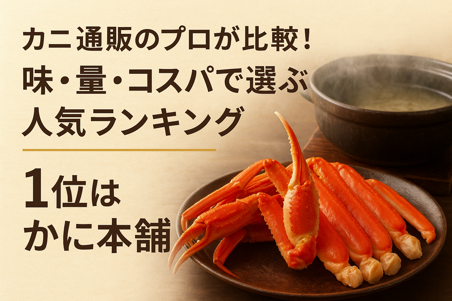 カニ通販のプロが比較!味・量・コスパで選ぶ人気ランキング|1位はかに本舗!